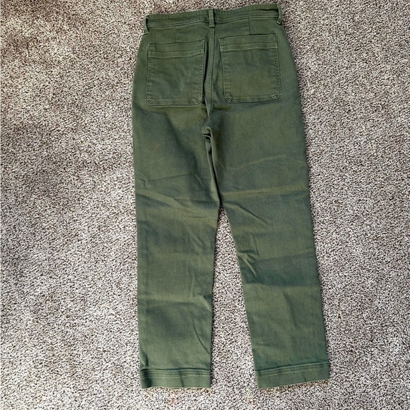 Everlane High Rise Straight Green Pants - Picture 3 of 3